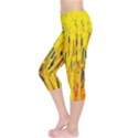 Yellow pattern Capri Leggings  View3