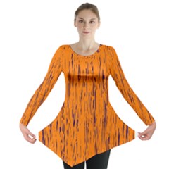 Orange Pattern Long Sleeve Tunic 