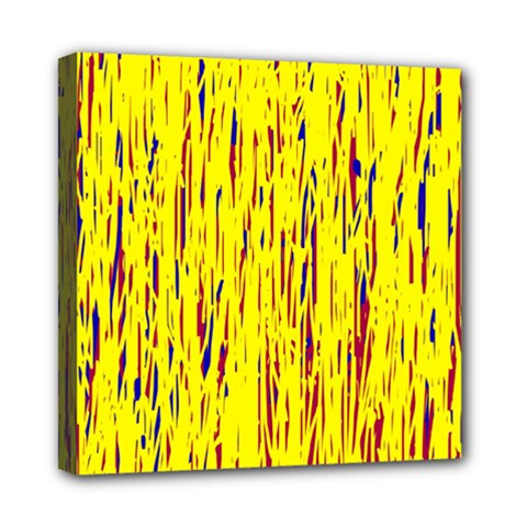 Yellow Pattern Mini Canvas 8  X 8  by Valentinaart