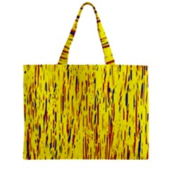 Yellow Pattern Zipper Mini Tote Bag