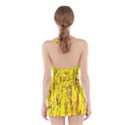 Yellow pattern Halter Swimsuit Dress View2