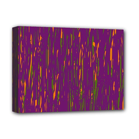 Purple Pattern Deluxe Canvas 16  X 12   by Valentinaart