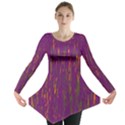 Purple pattern Long Sleeve Tunic  View1