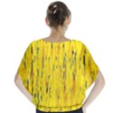 Yellow pattern Batwing Chiffon Blouse View2