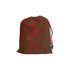 Green And Red Pattern Drawstring Pouches (medium) 