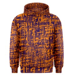 Orange And Blue Pattern Men s Pullover Hoodie