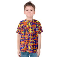 Orange, Blue And Yellow Pattern Kid s Cotton Tee