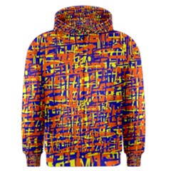 Orange, Blue And Yellow Pattern Men s Zipper Hoodie by Valentinaart