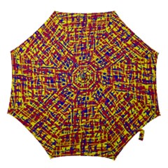 Red, Yellow And Blue Pattern Hook Handle Umbrellas (medium)