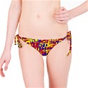 Red, yellow and blue pattern Bikini Bottom View1