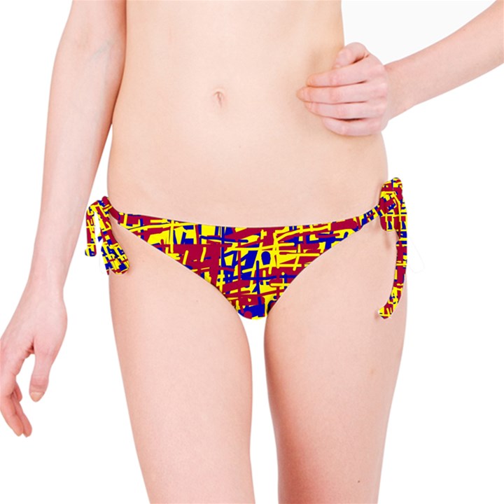 Red, yellow and blue pattern Bikini Bottom