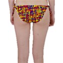 Red, yellow and blue pattern Bikini Bottom View2