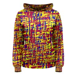 Red, Yellow And Blue Pattern Women s Pullover Hoodie