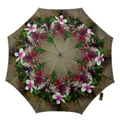 Wonderful Tropical Design With Palm And Flamingo Hook Handle Umbrellas (medium) by FantasyWorld7