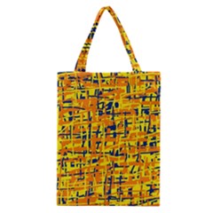 Yellow, Orange And Blue Pattern Classic Tote Bag by Valentinaart