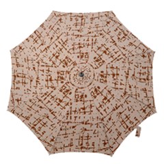 Brown Elegant Pattern Hook Handle Umbrellas (small)