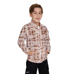 Brown Elegant Pattern Wind Breaker (kids)