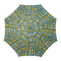 Blue And Yellow Elegant Pattern Golf Umbrellas