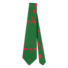 Green And Red Pattern Neckties (two Side)  by Valentinaart