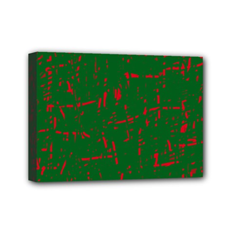 Green And Red Pattern Mini Canvas 7  X 5 