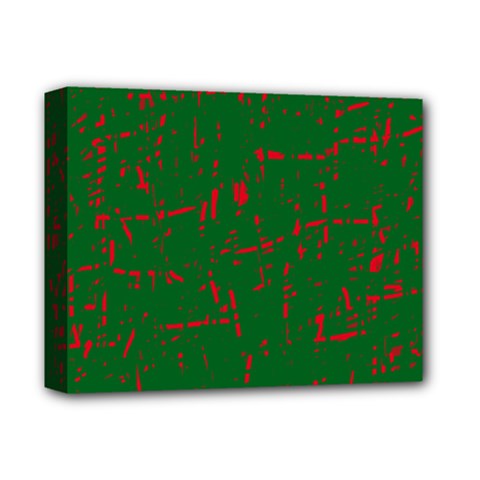 Green And Red Pattern Deluxe Canvas 14  X 11  by Valentinaart