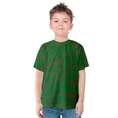 Green And Red Pattern Kid s Cotton Tee