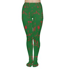 Green And Red Pattern Women s Tights