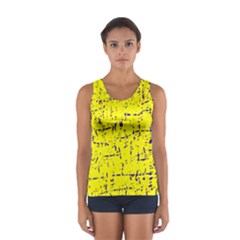 Yellow Summer Pattern Women s Sport Tank Top 