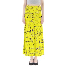 Yellow Summer Pattern Maxi Skirts