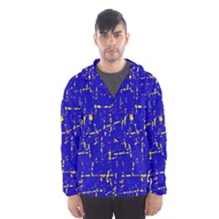 Blue Pattern Hooded Wind Breaker (men)