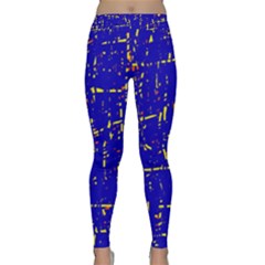 Blue Pattern Yoga Leggings 