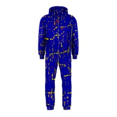 Blue Pattern Hooded Jumpsuit (kids) by Valentinaart