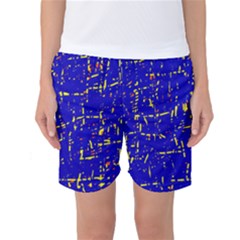 Blue Pattern Women s Basketball Shorts