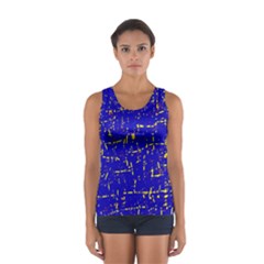 Blue Pattern Women s Sport Tank Top 