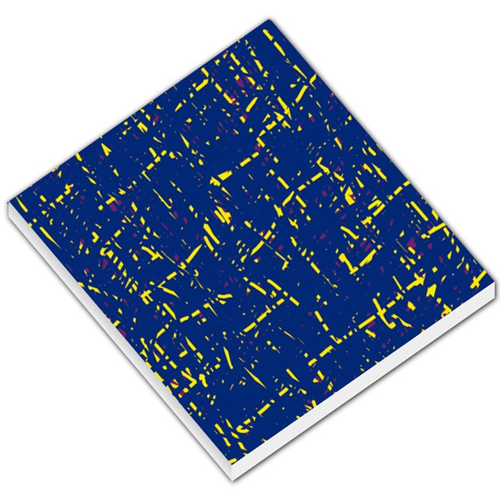 Deep blue and yellow pattern Small Memo Pads