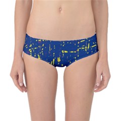 Deep Blue And Yellow Pattern Classic Bikini Bottoms by Valentinaart