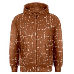 Brown Elelgant Pattern Men s Zipper Hoodie by Valentinaart