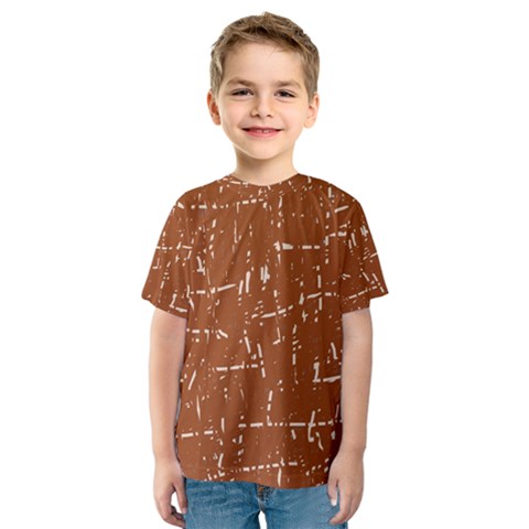 Brown Elelgant Pattern Kid s Sport Mesh Tee by Valentinaart