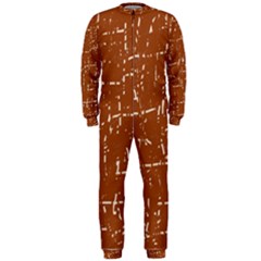 Brown Elelgant Pattern Onepiece Jumpsuit (men)  by Valentinaart