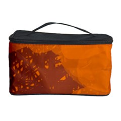 Orange And Blue Artistic Pattern Cosmetic Storage Case