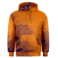 Orange And Blue Artistic Pattern Men s Pullover Hoodie by Valentinaart