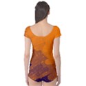 Orange and blue artistic pattern Boyleg Leotard  View2