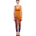 Orange and blue artistic pattern OnePiece Catsuit View1