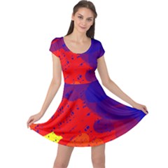 Colorful Pattern Cap Sleeve Dresses by Valentinaart