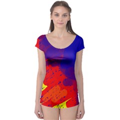 Colorful Pattern Boyleg Leotard 