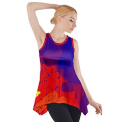 Colorful Pattern Side Drop Tank Tunic