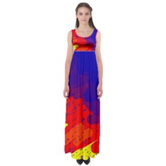 Colorful Pattern Empire Waist Maxi Dress