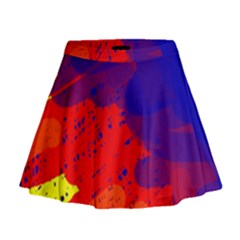 Colorful Pattern Mini Flare Skirt