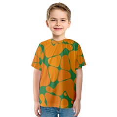 Orange Shapes                                                                                        Kid s Sport Mesh Tee