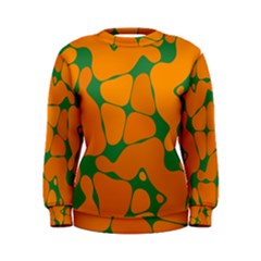 Orange Shapes                                                                                         Women s Sweatshirt by LalyLauraFLM